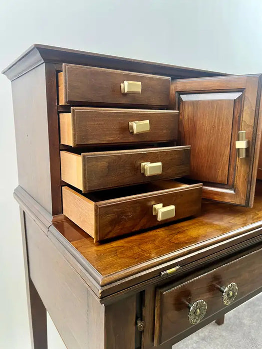 Queen Anne Style Pennsylvania House Secretary Writing Desk in Cherry Wood