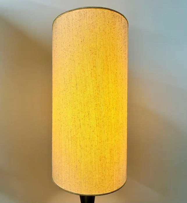 Mid-Century Modern Green Malachite Teardrop Design Table Lamp w Custom Shade