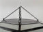 Art Deco Style White Milk Glass and Bronze Octagon Shape Pendant or Flush Mount