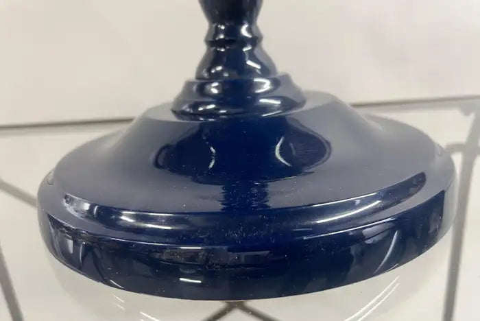 20th Century Lapis Blue Gemstone World Globe with Gilt Meridian Stand