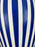 Art Deco Style Blue & White Resin Cylindrical Side, End Table or Stool