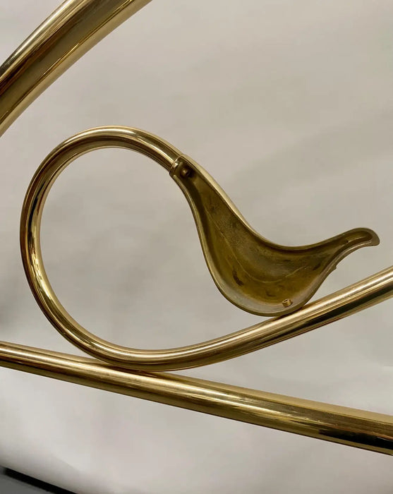 Art Deco Gold Brass Bed Queen Headboard
