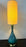 Mid-Century Modern Green Malachite Teardrop Design Table Lamp w Custom Shade