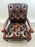 Chesterfield English Style Tufted Leather Library Chair & Ottoman by Hickory