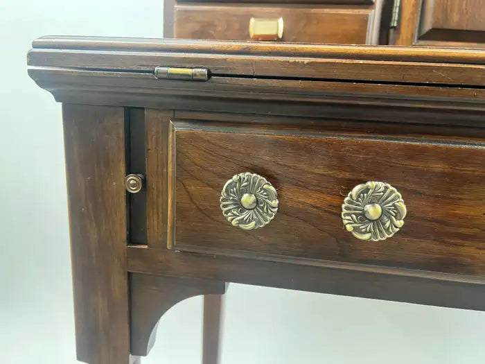 Queen Anne Style Pennsylvania House Secretary Writing Desk in Cherry Wood