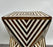 Art Deco Style Sculptural White & walnut Resin Side or End Table, a Pair