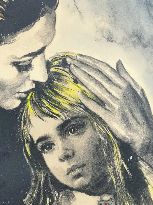 Sandu Liberman " Mother and Daughter" Lithograph Signed & Framed - Artist Proof 1960's