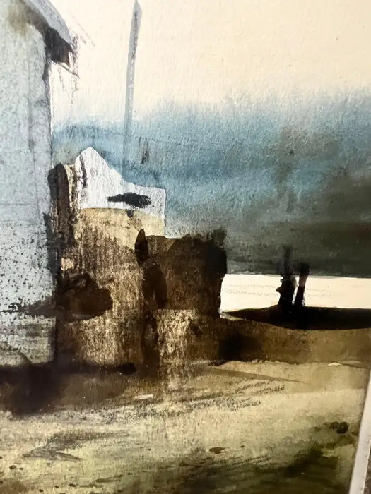 Philip Jamison Coastal Scene Watercolor Painting , Signed & Framed 1950's