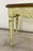 French Louis XVI Style Carved & Antiqued Finish Green Side or End Table