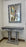 Art Deco Style Black & White Resin in Diamond design Mirror & Console, Set of 2
