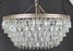 Hollywood Regency Style Circular Cascade Design Crystal Chandelier