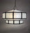 Art Deco Style Large Circular White Milk Glass & Bronze Pendant, Chandelier