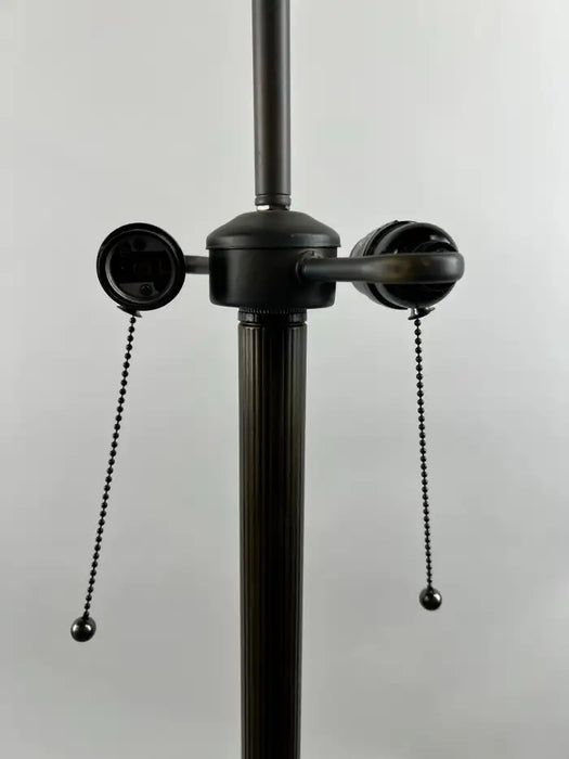 Art Nouveau Tiffany Sale Blue Stained Glass Dome Shaped Shade Floor Lamp