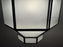 Art Deco Style Frosted White Milk Glass & Bronze Octagonal Pendant, a Pair