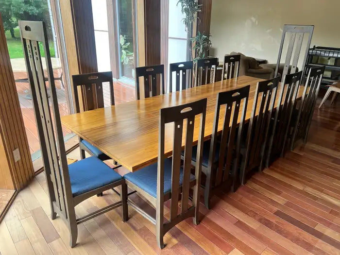 Charles Rennie Mackintosh MCM Ingram Dining Chairs for Cassina, Set of 12