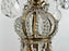 Vintage French Empire Style Gilt Bronze & Tiered Crystal & Beads Chandelier