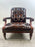Chesterfield English Style Tufted Leather Library Chair & Ottoman by Hickory