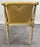 French Louis XVI Style Tufted Gold Upholstery Window Seat Bench