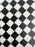 Art Deco Style Black & White Resin Console Table in Diamond Pattern
