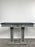 Art Deco Style Black & White Resin Console Table in Diamond Pattern