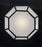 Art Deco Style Frosted White Milk Glass & Bronze Octagonal Pendant, a Pair