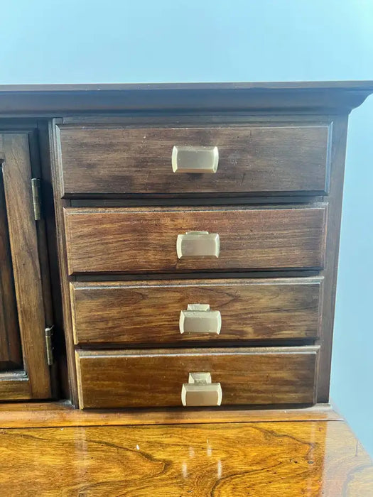 Queen Anne Style Pennsylvania House Secretary Writing Desk in Cherry Wood