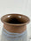 Vintage Handmade Pottery Vase with Blue & Earth-Tone Swirl Glaze