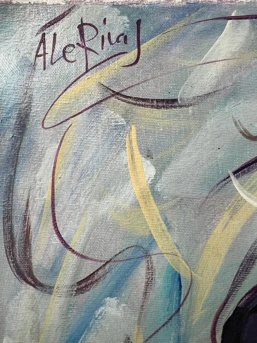 Figurative Oil on Canvas Painting Titled " Pasion Tanguera " Hand Signed Dated 2011