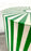 Art Deco Style Green & White Cylindrical Resin Side, End Table or Stool, a Pair
