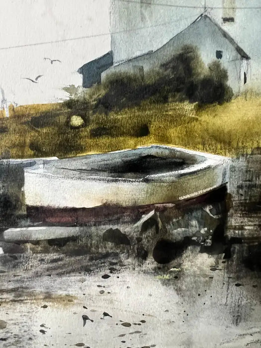 Philip Jamison Coastal Scene Watercolor Painting , Signed & Framed 1950's