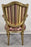 French Louis XVI Style Gilt & Plum Damask Pattern Upholstery Dining Chairs 10pcs