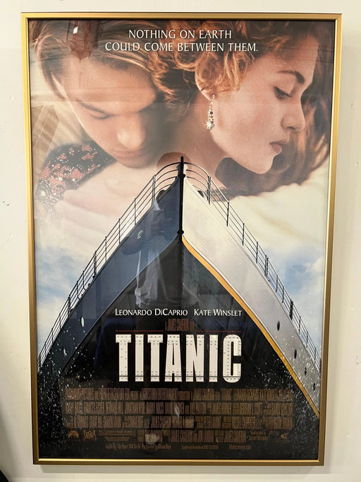 Titanic 1997 Original Movie Poster, Leonardo DiCaprio Kate Winslet, Framed 1997