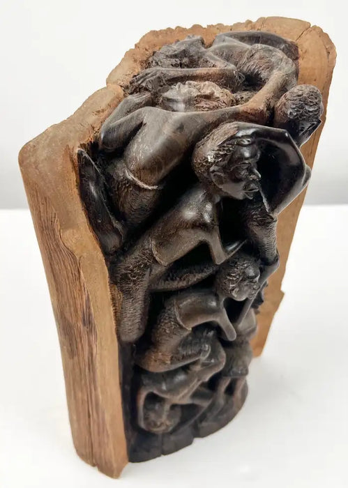 African Makonde Ebony Tree of Life Sculpture Tribal Art, 1970's 1970's