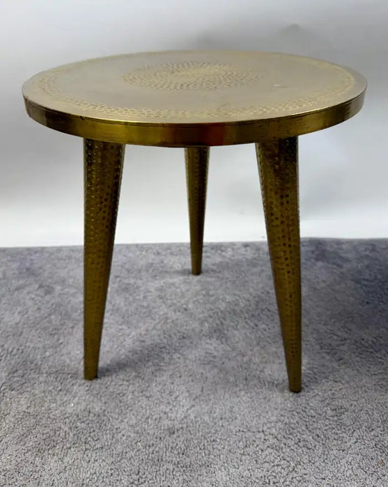 Mid Century Modern Brass Round Nest Side Table, Set of 2