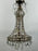 Vintage French Empire Style Gilt Bronze & Tiered Crystal & Beads Chandelier