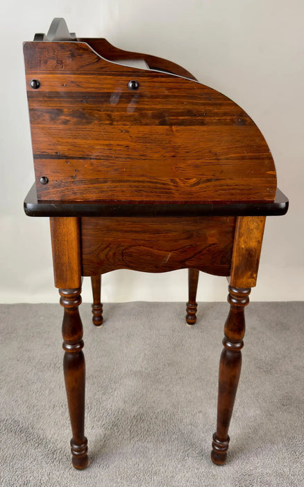 Victorian Style Walnut Roll-Top Desk with Tambour Front