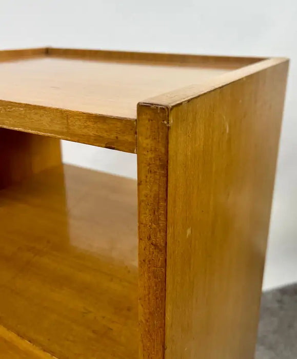 Mid-Century Modern R-Way Birdseye Maple Nightstand or End Table , a Pair