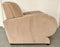 French Art Deco Club or Lounge Chair in Beige Suede Upholstery, a Pair