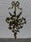 Antique French Art Nouveau Brass Firescreen with Floral & Ribbon Bouquet