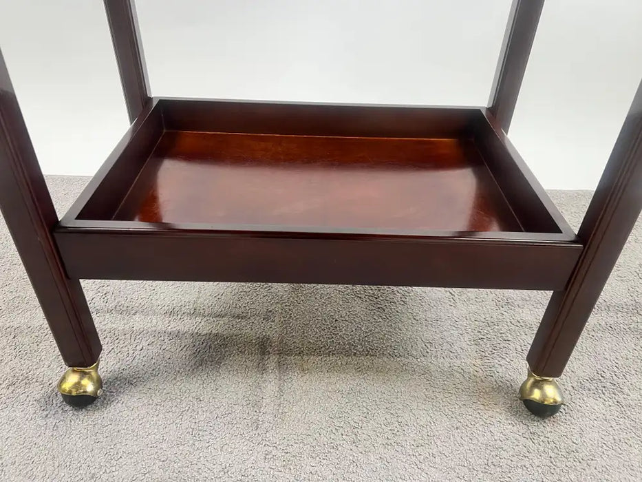 English Style Bombay Company Butler's Tray Table Cherry Wood Drop Leaf Serving