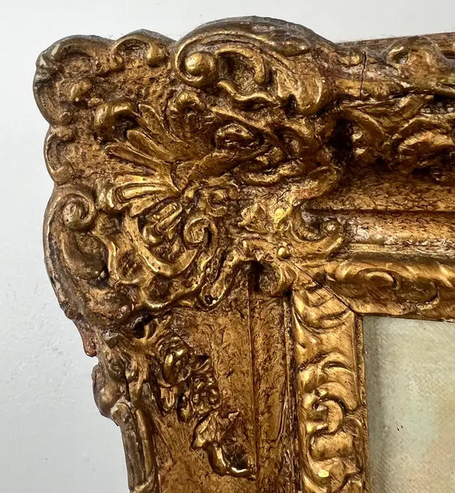 Frederick Goodall R.A Bedouins in the Desert Oil on Canvas Orientalist Painting 1890's