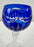 Rare Murano Glass Decanter in Cobalt Blue with Jewel-Tone StemGlasses Set, 7 Pcs