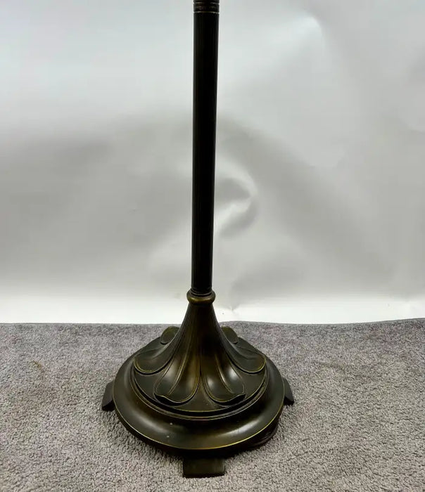 Art Nouveau Tiffany Sale Blue Stained Glass Dome Shaped Shade Floor Lamp
