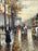 Impressionist Paris Street Scene Oil Painting, Signed, in Ornate Gilt Frame 1970's
