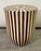 Art Deco Style Brown and White Resin Side, End Table or Stool, a Pair