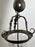 French Regency Style Bell Jar Pendant with Seeded Glass and Acanthus Leaf Bronze