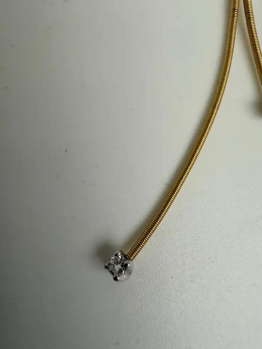 Marco Bicego 18K Yellow Gold and Diamond Lariat Necklace Lucia Collection