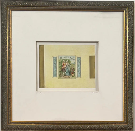 Victor Vissier French Soap Label Framed w/ COA , 1940's 1940