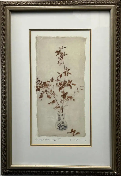 Amy Melious Leaves and Branches Series – Set of Four Signed Botanical Prints 1980s's