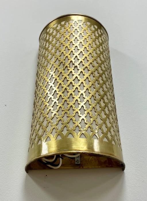 Vintage Moroccan Brass Wall Sconce or Lantern